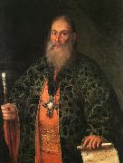 Antropov, Aleksei Portrait of Father Fyodor Dubyansky oil painting